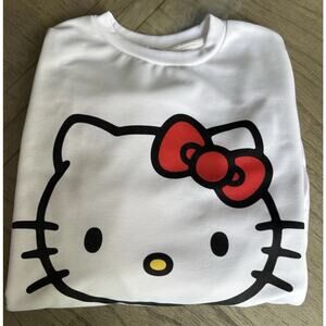 Hello Kitty Women’s Long Sleeve Crewneck Lightweight Sweatshirt Size XS
